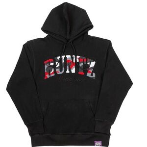 Runtz Chenille Camo Hoodie Black